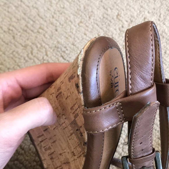 Dark Beige Tan Eurosoft wedges - Picture 4 of 7